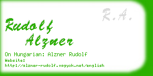 rudolf alzner business card